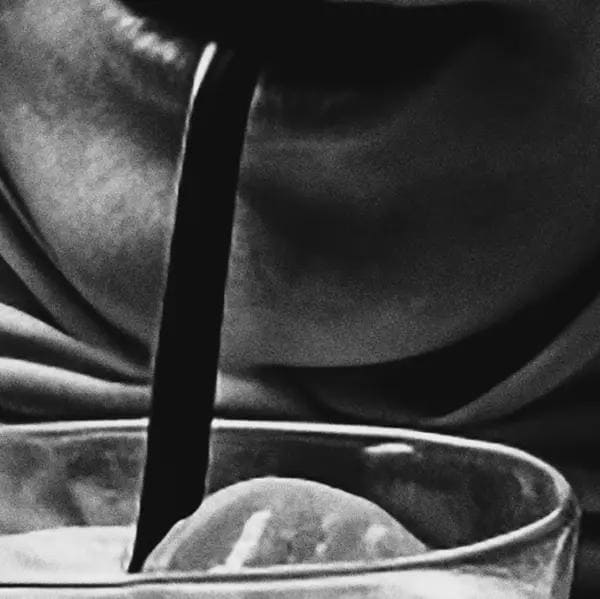 Close up of straw in cocktail