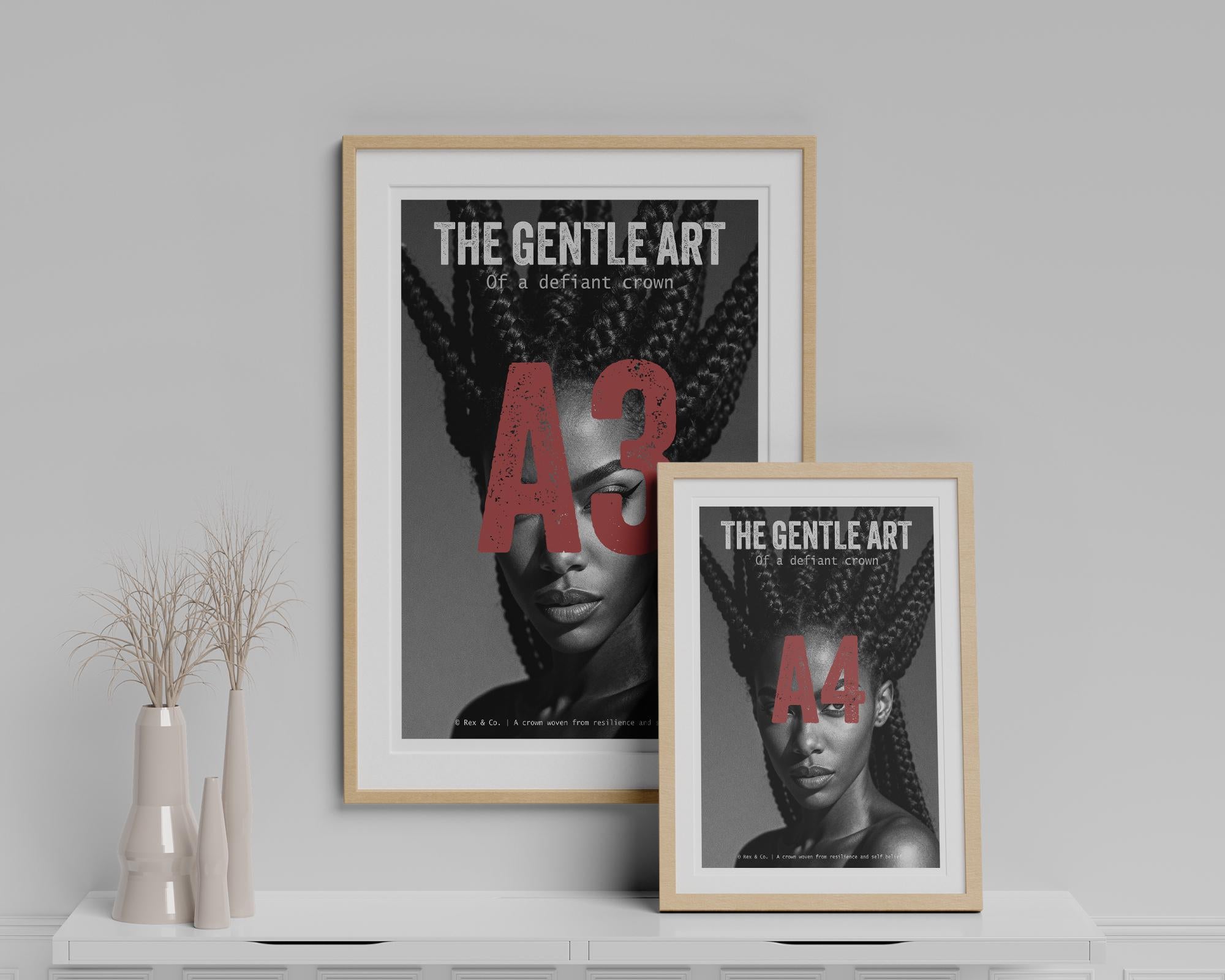 Defiant Crown Art Print | Black Woman Empowerment Poster | Natural Hair Art | Bold Wall Decor