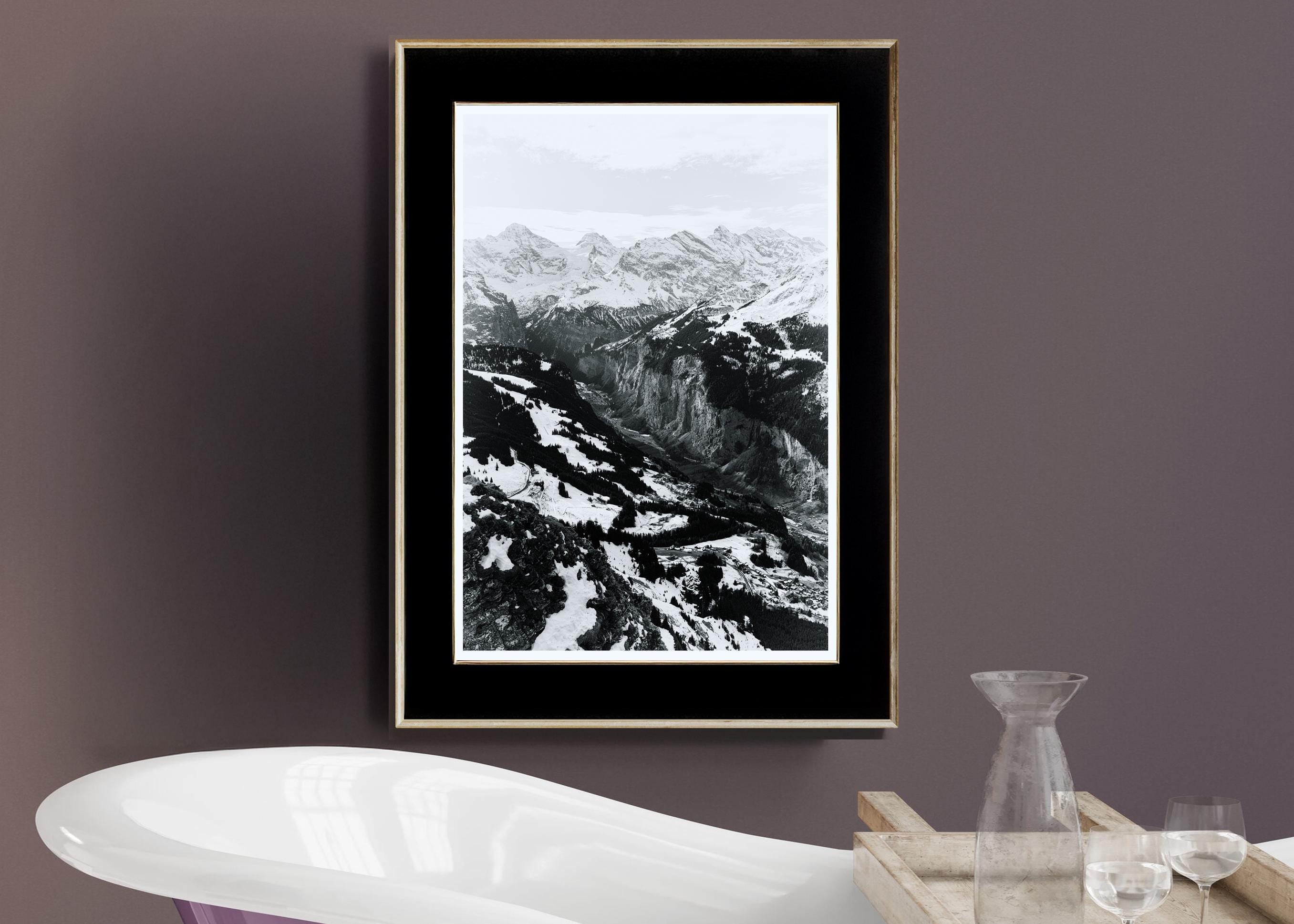 The Lauterbrunnen Vista | View from Männlichen | Black & White Alpine Photo