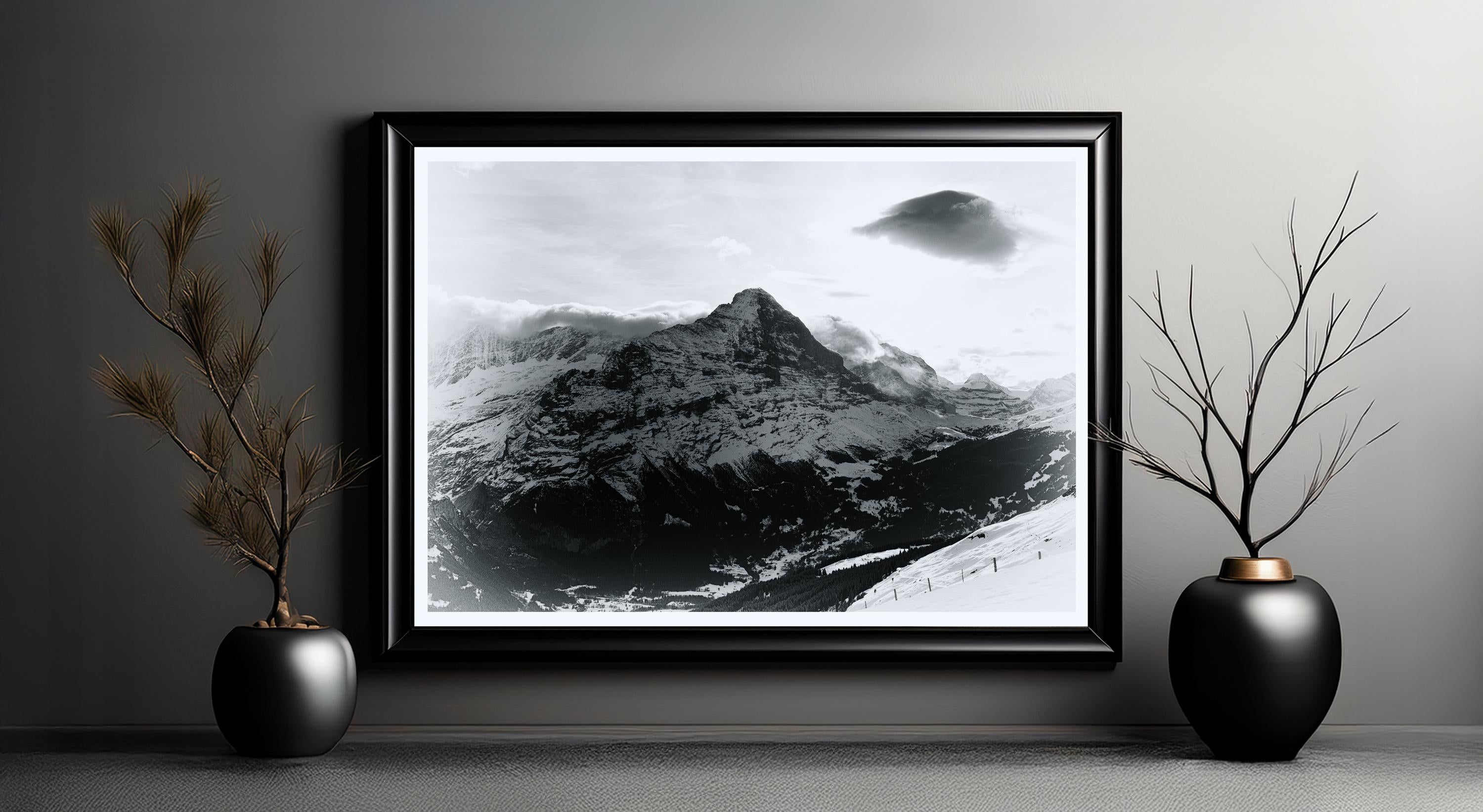Mountain Photography | The Eiger | Swiss Alps Art | Black & White | A4/A3 Fine Art Print