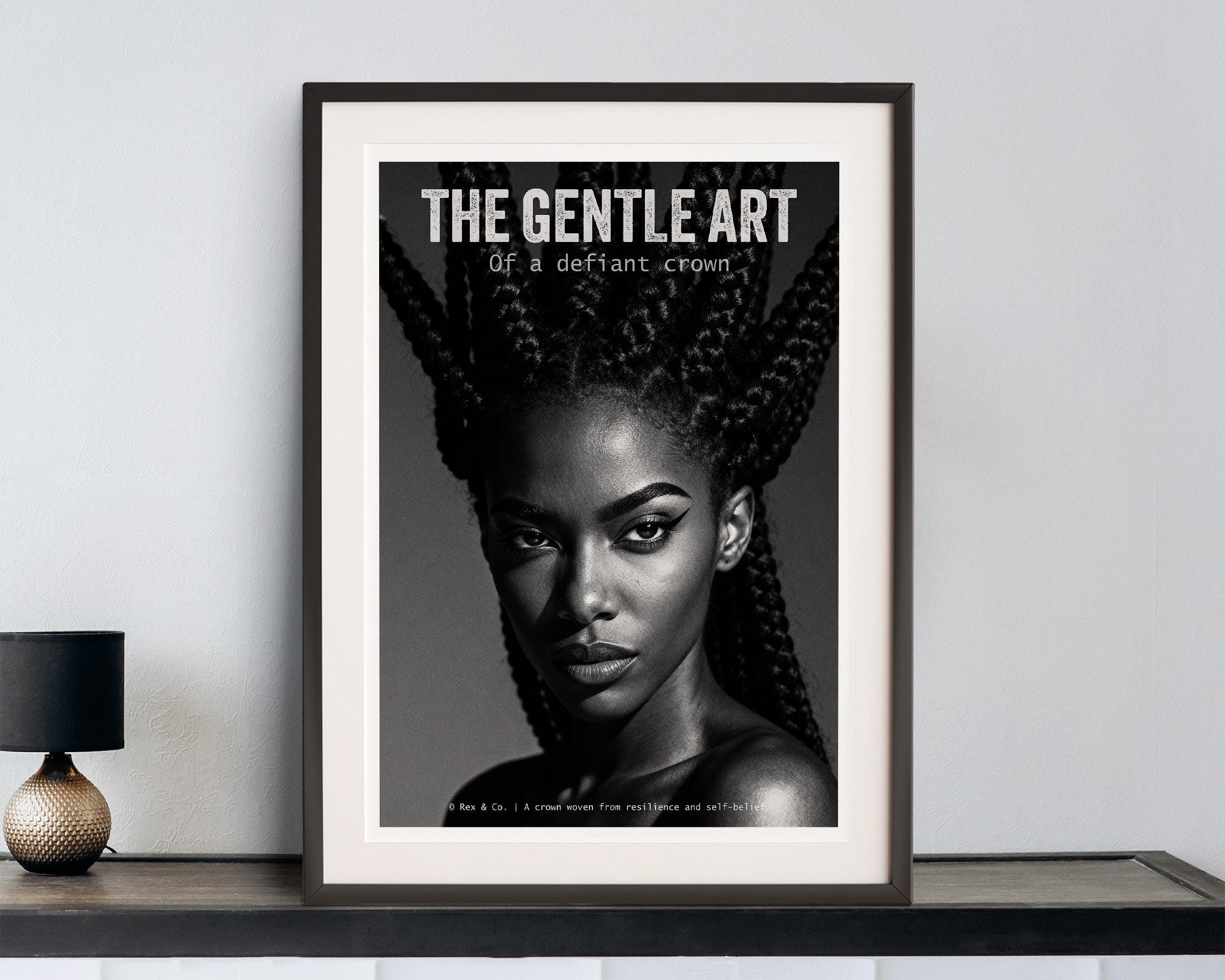 Defiant Crown Art Print | Black Woman Empowerment Poster | Natural Hair Art | Bold Wall Decor