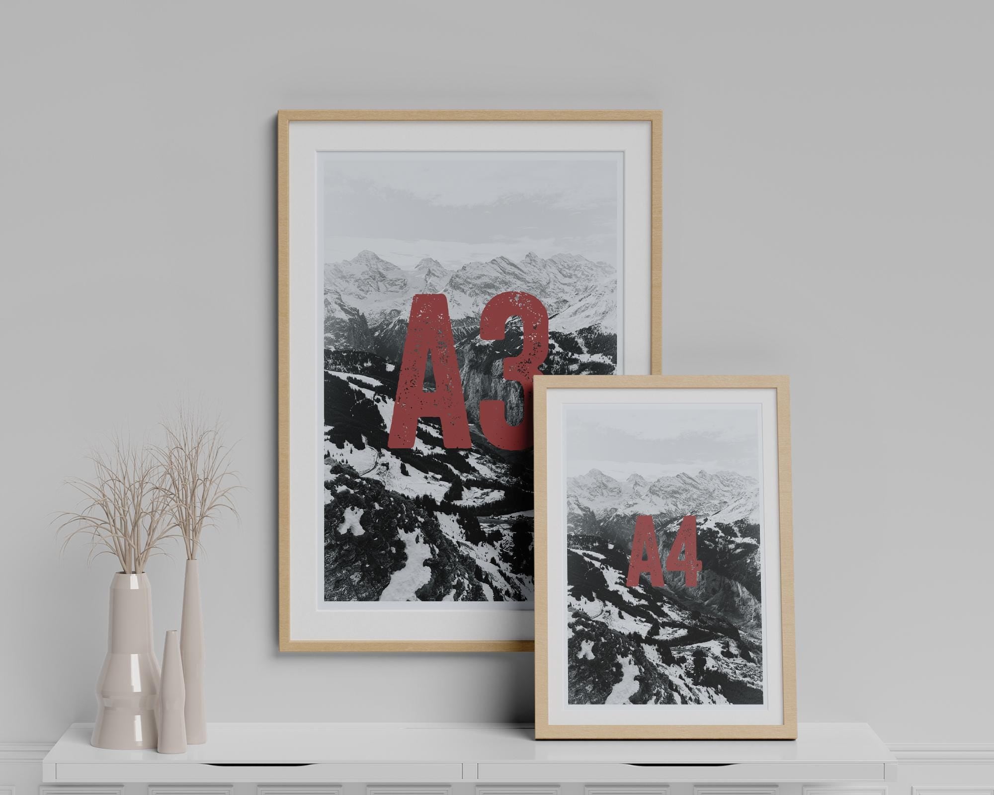 The Lauterbrunnen Vista | View from Männlichen | Black & White Alpine Photo