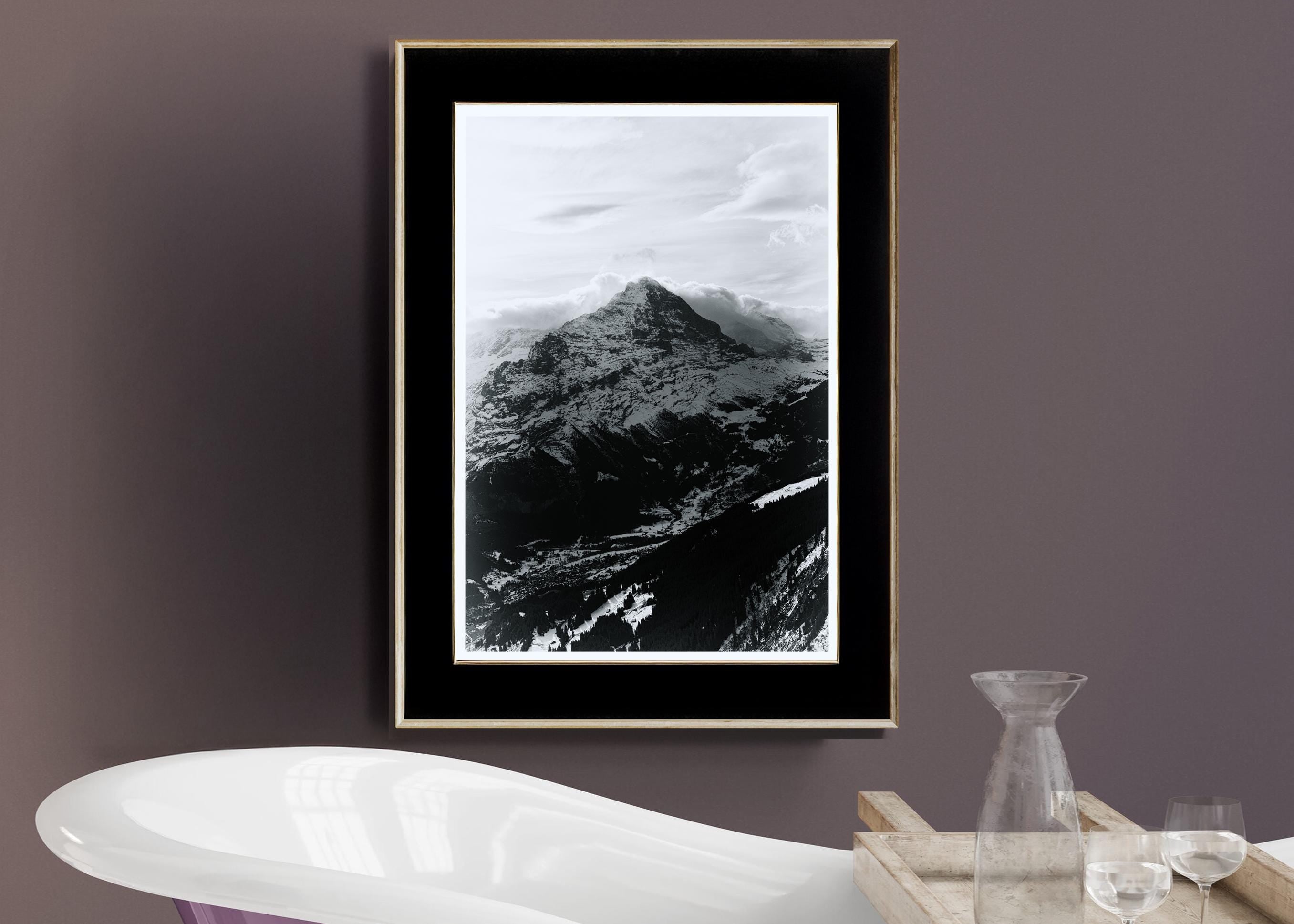 The Eiger Wall Art | Black & White Mountain Photography | A4/A3 Fine Art Print | Grindelwald