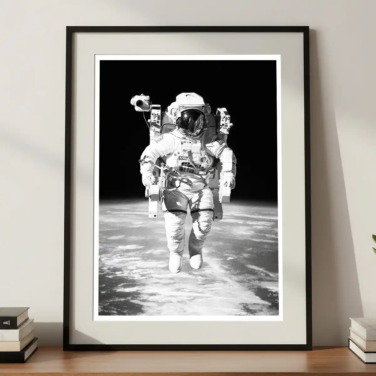 Space Wall Art | Floating Astronaut Poster | Modern Minimalist Print | Sci-Fi Home Decor