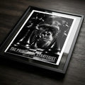 Primal Strategist Art Print | Primate Chess Poster | Intense Focus Wall Art | Home Office Decor