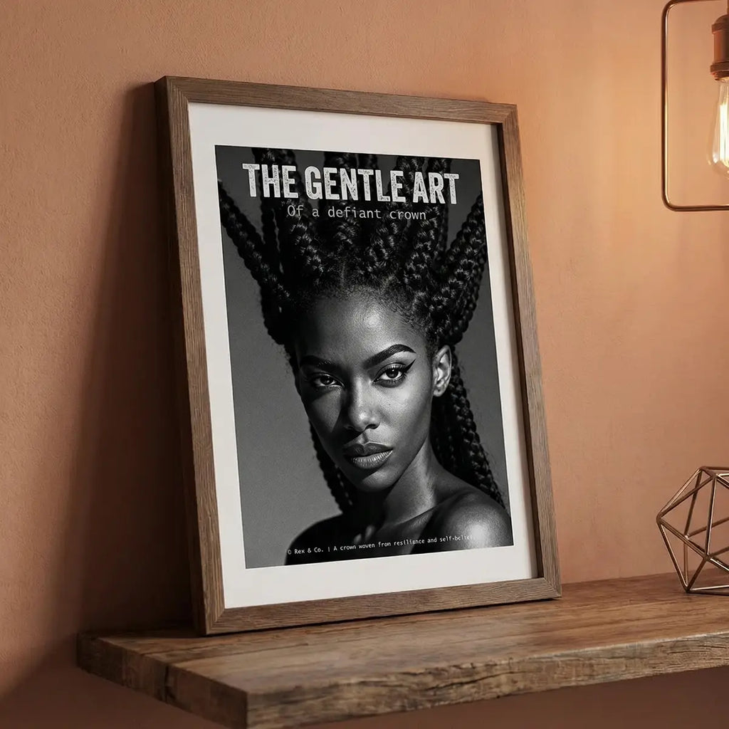 Defiant Crown Art Print | Black Woman Empowerment Poster | Natural Hair Art | Bold Wall Decor