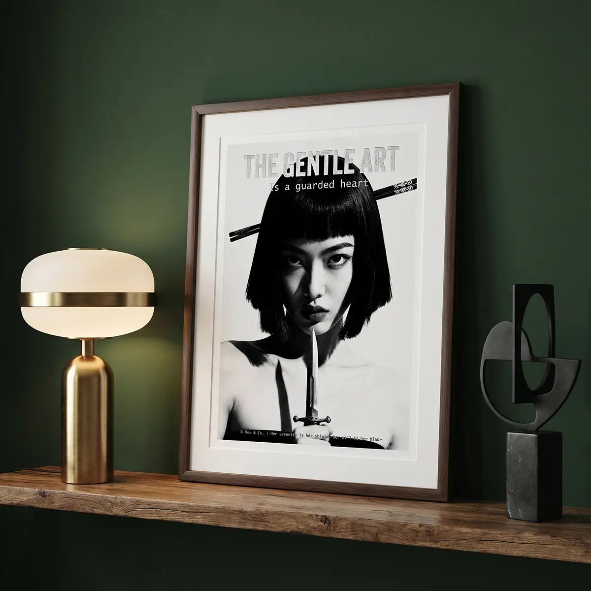 A Guarded Heart Art Print | Woman with Dagger Poster | Gentle Art Collection | Fierce Feminine Decor