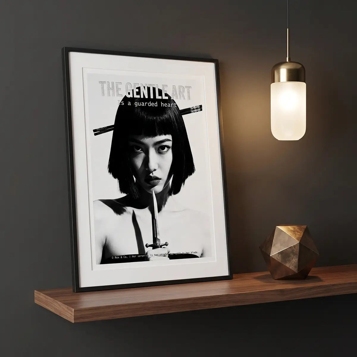 A Guarded Heart Art Print | Woman with Dagger Poster | Gentle Art Collection | Fierce Feminine Decor