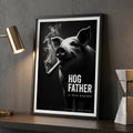 Hog Father Art Print | Funny Pig Mafia Poster