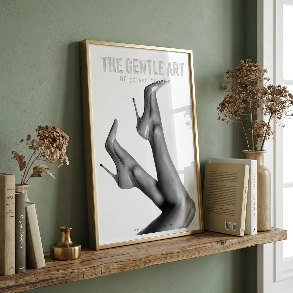 Minimalist Legs Art Print | Black and White Chic Poster