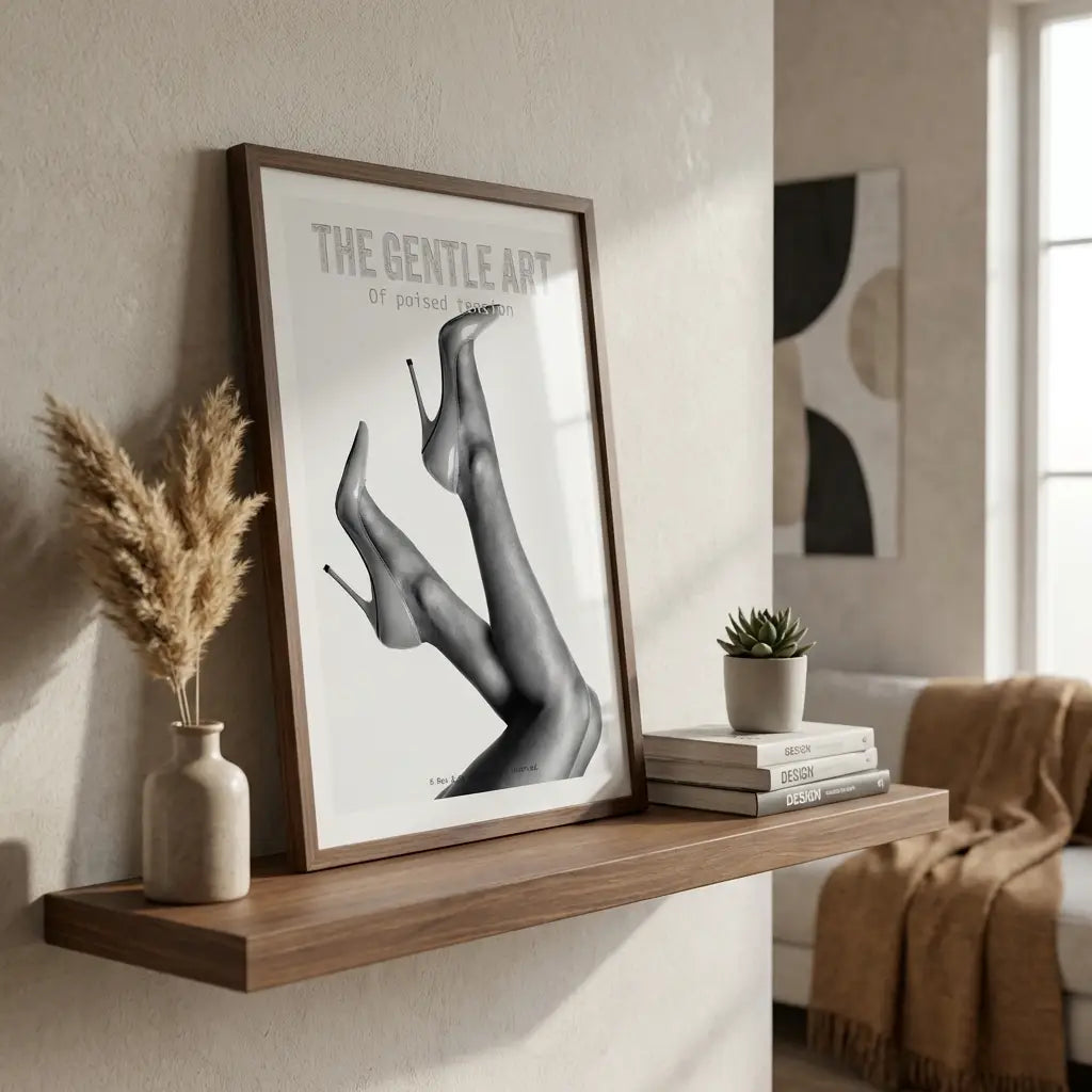 Minimalist Legs Art Print | Black and White Chic Poster