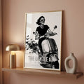 Vespa with Butterflies Poster | Joyful Escape Decor | Feminine Wall Art