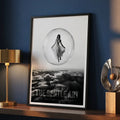Woman in Bubble Art Print | Noir Black and White Poster