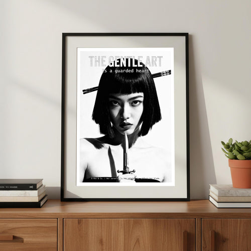 A Guarded Heart Art Print | Woman with Dagger Poster | Gentle Art Collection | Fierce Feminine Decor