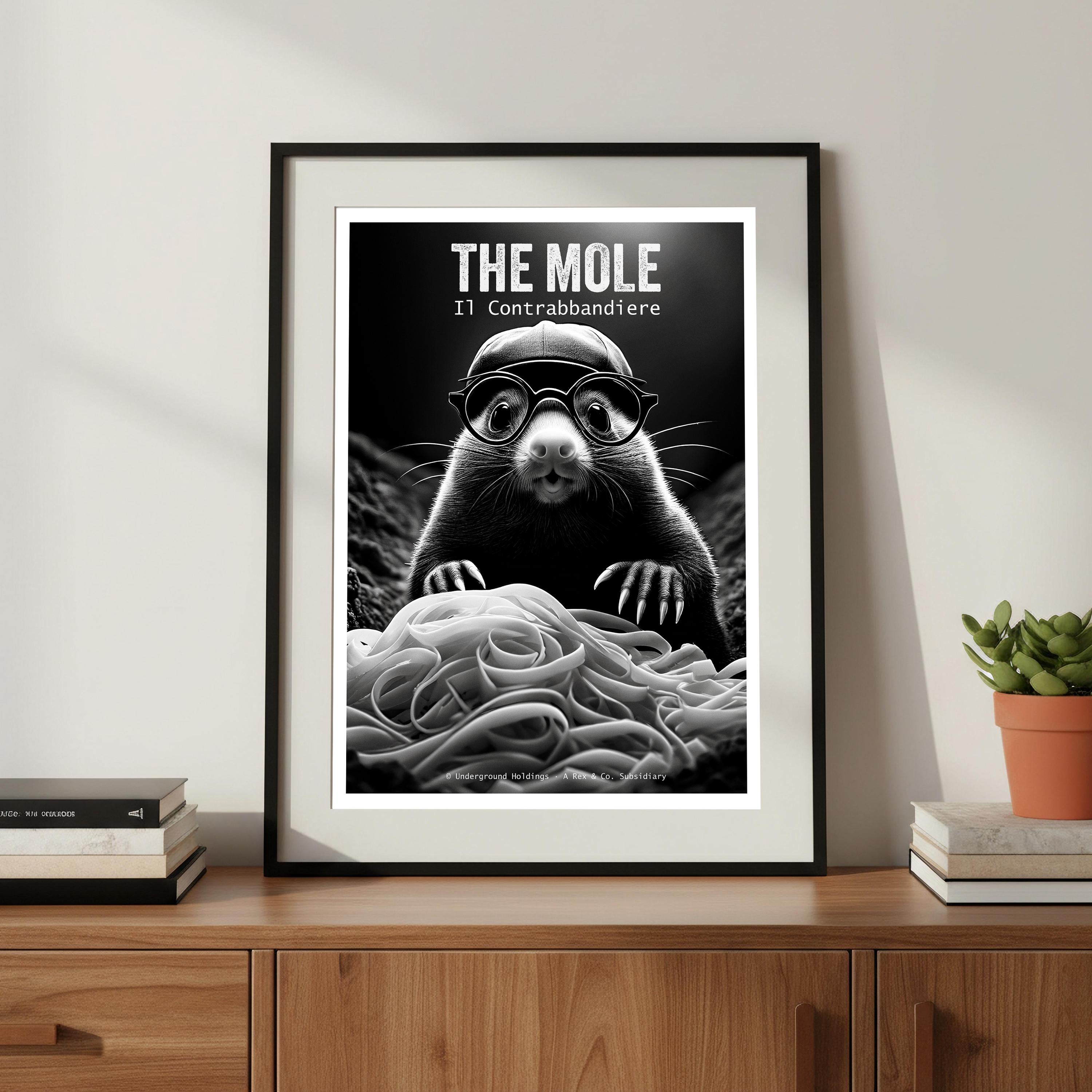 Mafia Mole Poster | Underground Pasta Art | Funny Animal Gangster Print | Bestia Cosa Nostra