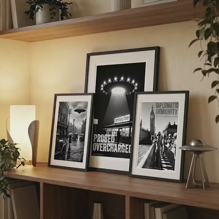 UFO Diner Art Print | Funny Yelp Review Poster