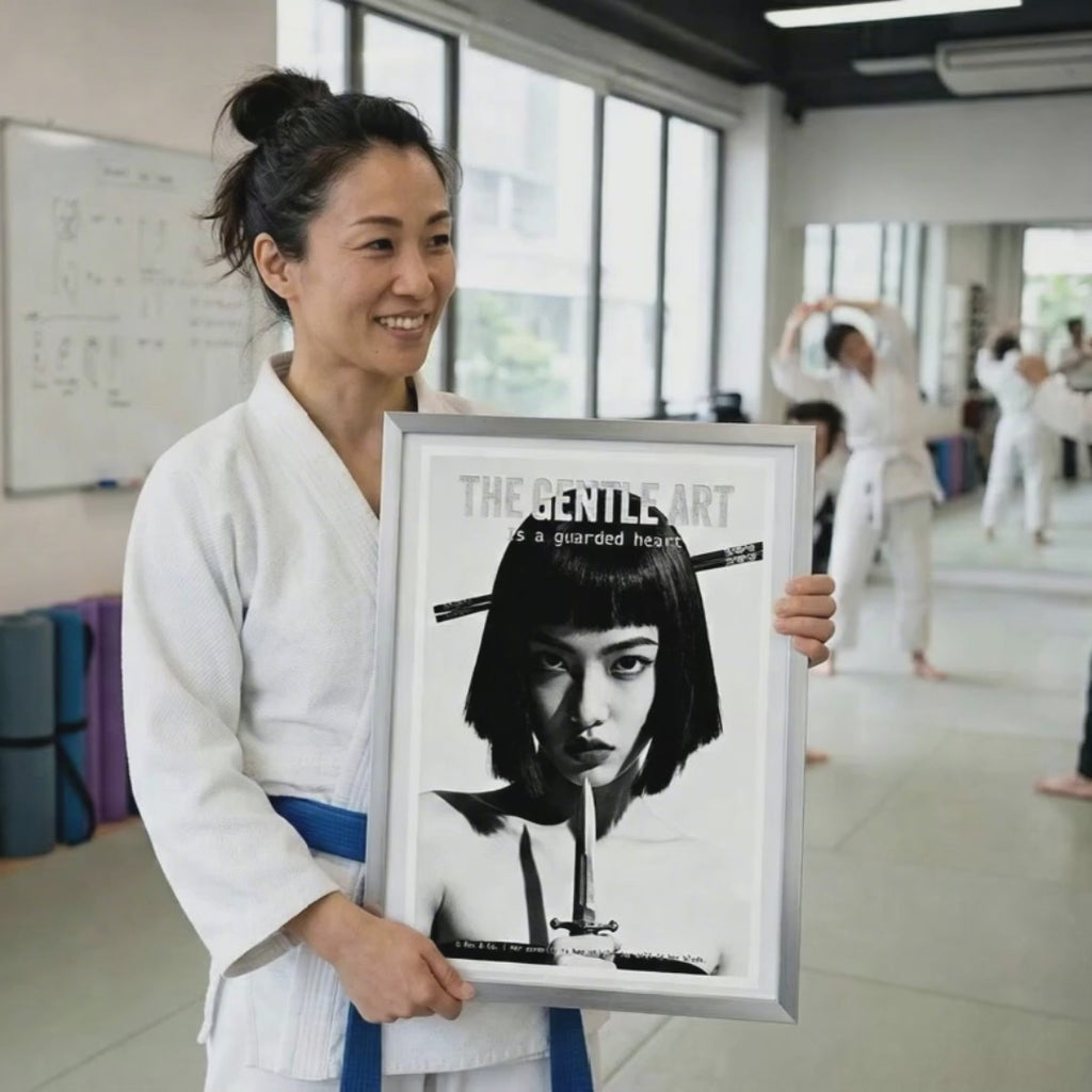 A Guarded Heart Art Print | Woman with Dagger Poster | Gentle Art Collection | Fierce Feminine Decor